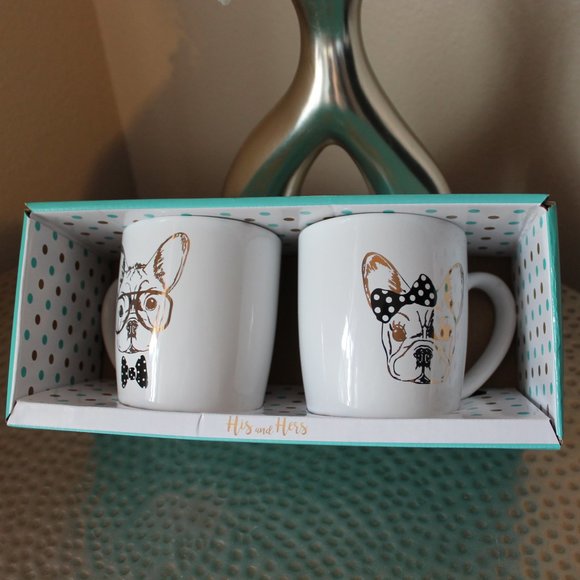 American Atelier Other - Set of His & Hers Frenchie Bulldog Mugs NWT